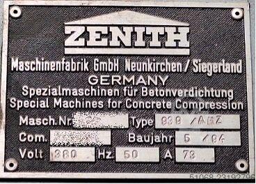 Betonsteinmaschine Zenith 939 / AHZ