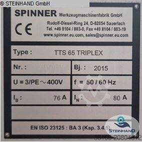 CNC dreje- og fræsecenter SPINNER TTS 65 Triplex