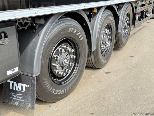 Yürüyen tabanlı yarı römork  TMT 92 cbm, Lift- u Lenkachse, Schutzplane links