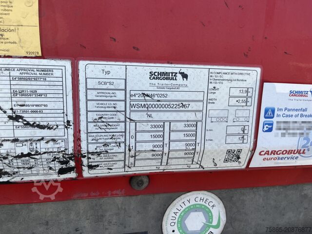 Koffer Schmitz Cargobull SCB S2 / Box Trailer / 2 axle Disk / NL Trailer...