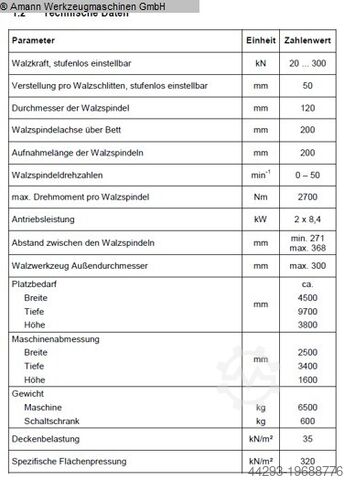Máquina de laminación de roscas PROFIROLL BAD DUEBEN ROLLEX