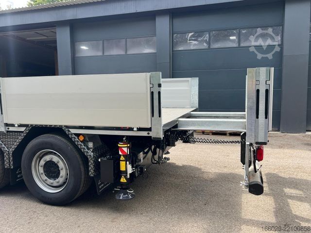 Camião de plataforma MAN TGS 35.520 8x4 Hydro, Kran Fassi F805 TECHNO