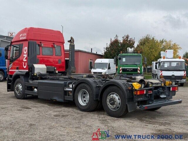 Roll-off tipper truck Iveco Stralis AT260 CNG Erdgas 6x2 Meiller RS2165 FB