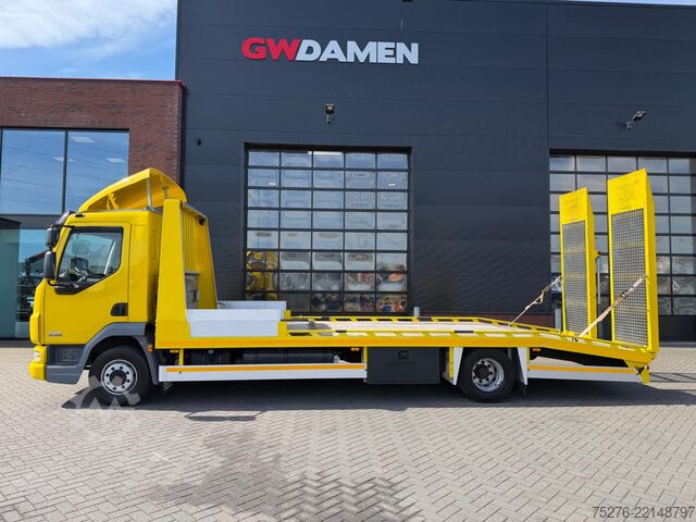 Autószállító furgon DAF LF 45 Machinetransporter Hydraulic ramps 48.000 km