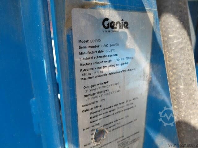 Pont élévateur à ciseaux Genie GS-5390 RT