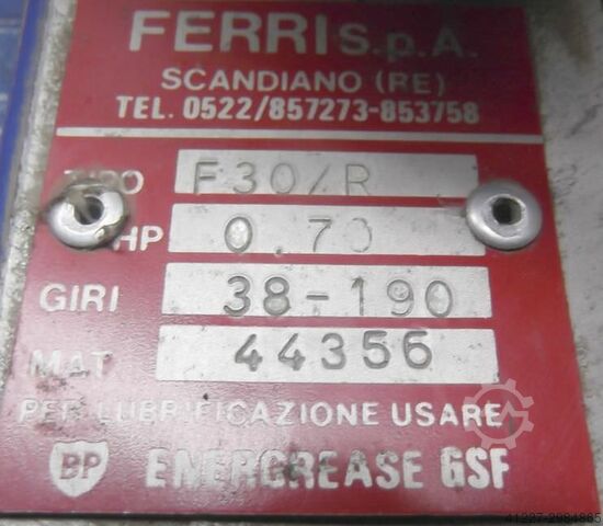 Instelbare tandwielmotor 0,55 kW 64-218 tpm Ferri F30/R