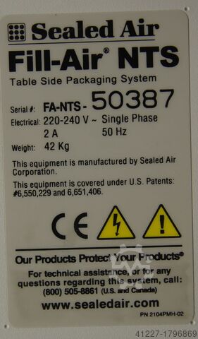 Air bag packaging system Sealed Air Fill Air-NTS