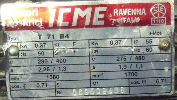 Motorredutor 0,37 kW 98 rpm ICME T71B4