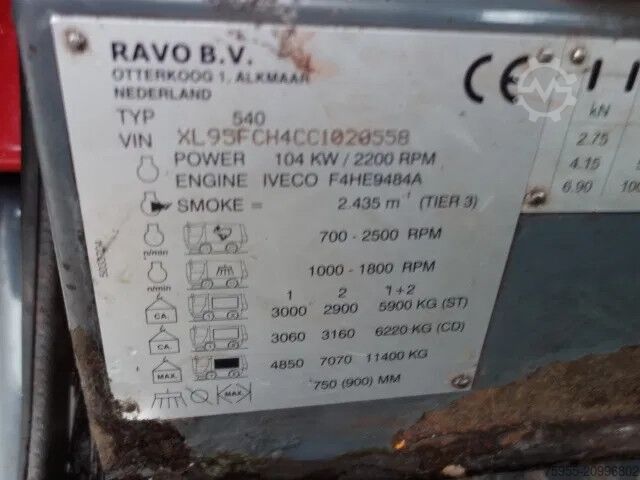 Vejfejemaskine Ravo 540 SWEEPER,EURO5,AIRCO