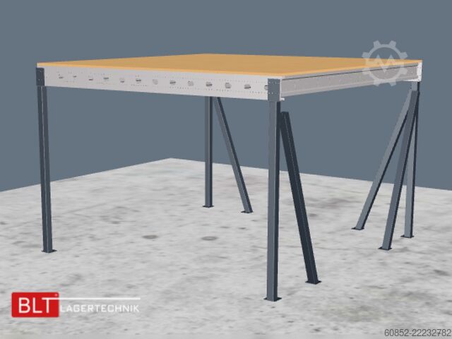 Depolama platformu 5x5m Lagerbühne , Belastung : 500kg/qm Unterkante: 3m ,ca. 25qm , Systembühne