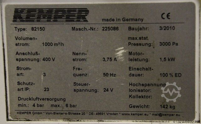 Mobiele lasrookfilters Kemper 82150