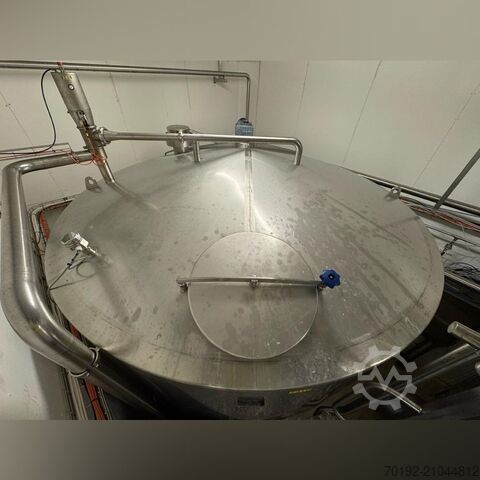 Depósito agitador aislado de 10.000 litros fabricado en acero inoxidable V2A con agitador de vigas Fimatec B0130