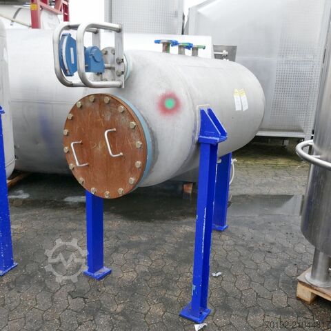 Depósito de presión horizontal de 715 litros de acero inoxidable V4A EDAK AG B0126
