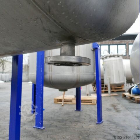 Depósito de presión horizontal de 715 litros de acero inoxidable V4A EDAK AG B0126
