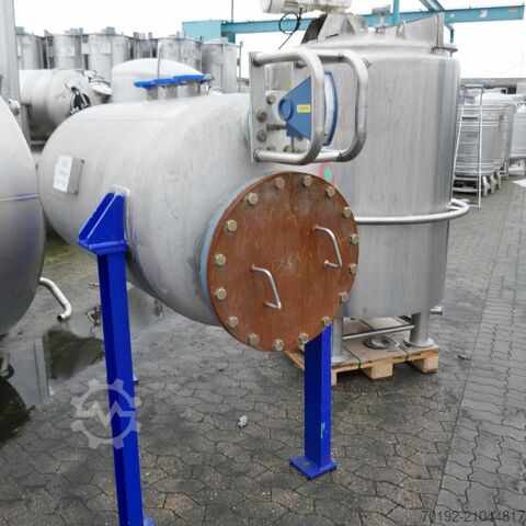 Depósito de presión horizontal de 715 litros de acero inoxidable V4A EDAK AG B0126