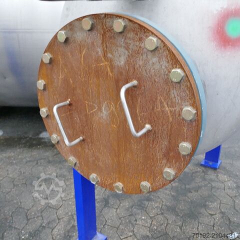 Depósito de presión horizontal de 715 litros de acero inoxidable V4A EDAK AG B0126