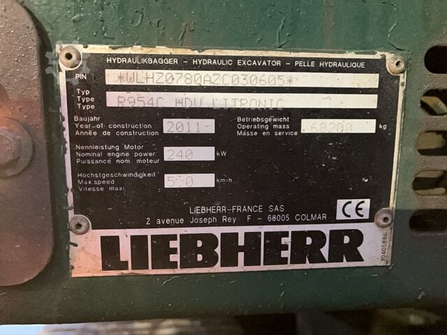 Bandgrävare Liebherr R954C with 2 booms and 2 buckets