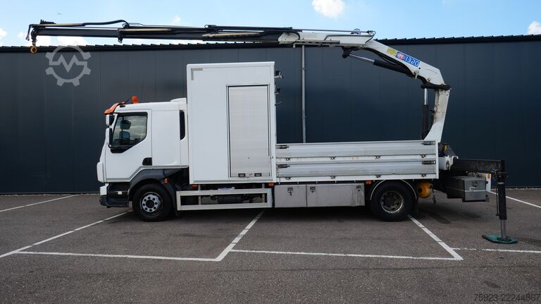 Camión grúa Volvo FL 280 open box truck with HMF 1320 crane 362.3...