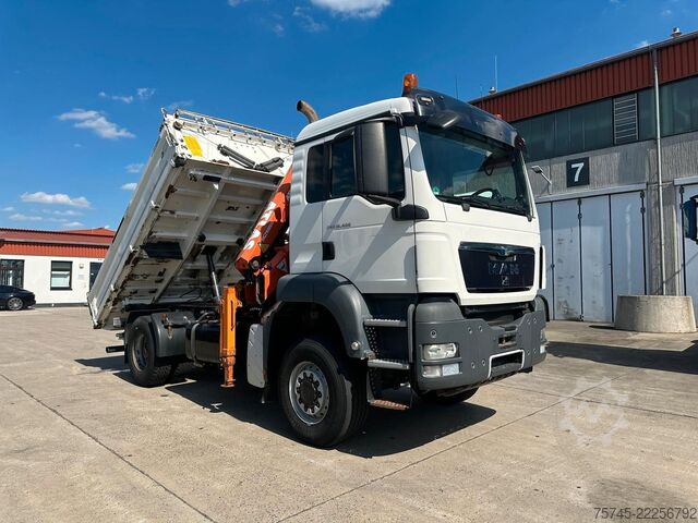 Üç taraflı damperli kamyon MAN TGS 18.400 * BL * 4X4 *MEILLER/ATLAS/ AUS 1.HAND