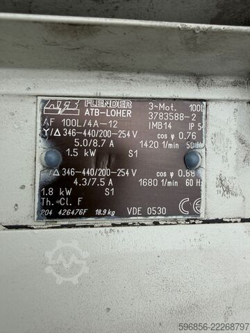 Rietschle VFT 40 (111) Vakuumpumpe, 1,5 kW, 40–48 m³/h, 150 mbar Rietschle VFT 40 (111) Vakuumpumpe 1,5 kW 40–48 m³/h 150 mbar Rietschle VFT 40 (111) Vakuumpumpe 1,5 kW 40–48 m³/h 150 mbar