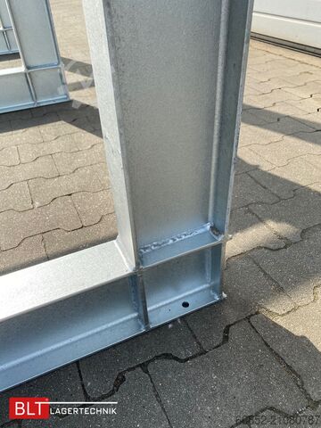 Draagarmrek ca. 4,02 lfm. Kragarmregal  H: 350cm T: 137 cm , 500kg/Arm , 4 Lagerebenen