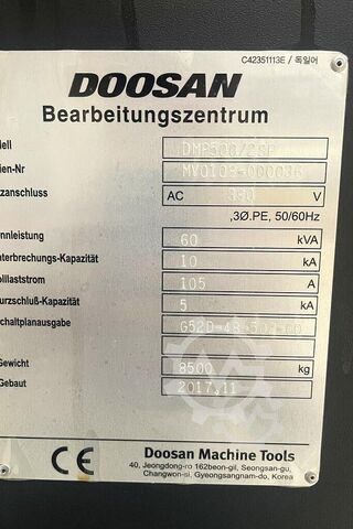 Verticaal bewerkingscentrum Doosan DMP 500 - 2SP