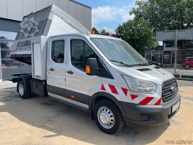 βαν με κουρτίνα πλευράς Ford Transit Kipper aus 1.Hand+Klima+AHK+EU5