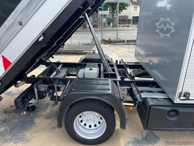 Gardinsidad skåpbil Ford Transit Kipper aus 1.Hand+Klima+AHK+EU5