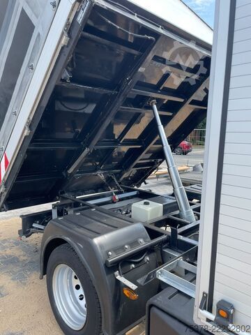 Gardinsidad skåpbil Ford Transit Kipper aus 1.Hand+Klima+AHK+EU5