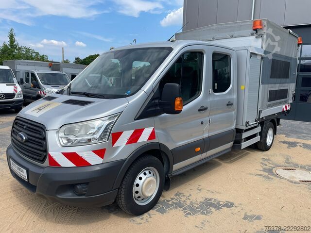 Gardinsidad skåpbil Ford Transit Kipper aus 1.Hand+Klima+AHK+EU5