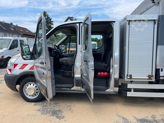 Gardinsidad skåpbil Ford Transit Kipper aus 1.Hand+Klima+AHK+EU5