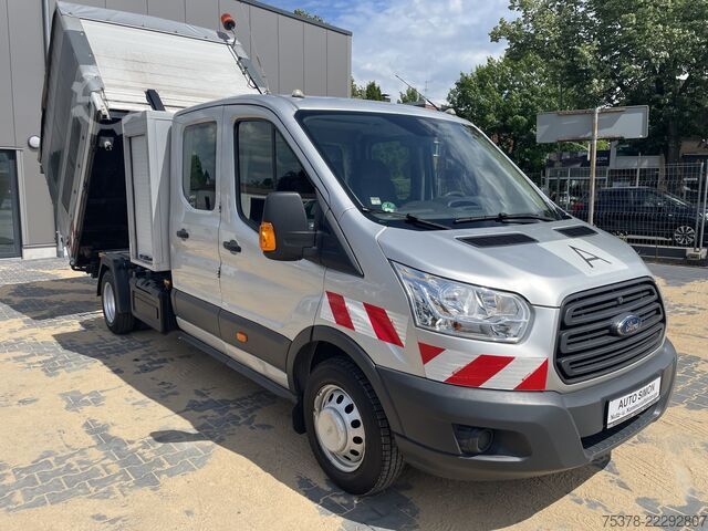 Transportador con plataforma y toldo Ford Transit Kipper aus 1.Hand+Klima+AHK+EU5