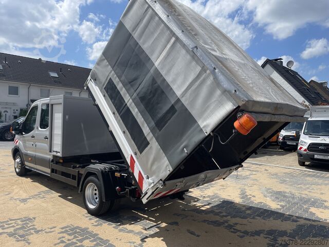 Transportador con plataforma y toldo Ford Transit Kipper aus 1.Hand+Klima+AHK+EU5