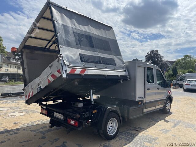 Transportador con plataforma y toldo Ford Transit Kipper aus 1.Hand+Klima+AHK+EU5
