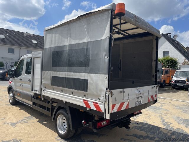 Transportador con plataforma y toldo Ford Transit Kipper aus 1.Hand+Klima+AHK+EU5