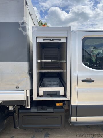 Transportador con plataforma y toldo Ford Transit Kipper aus 1.Hand+Klima+AHK+EU5
