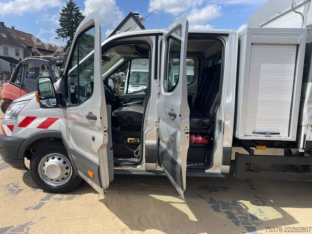 Transportador con plataforma y toldo Ford Transit Kipper aus 1.Hand+Klima+AHK+EU5