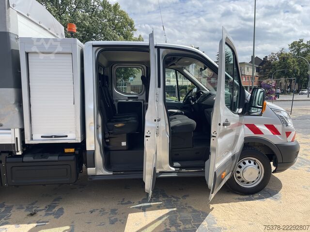 Transportador con plataforma y toldo Ford Transit Kipper aus 1.Hand+Klima+AHK+EU5
