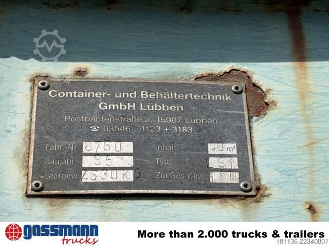 Cassone scarrabile  Abrollcontainer mit Flügeltüren ca. 40m³
