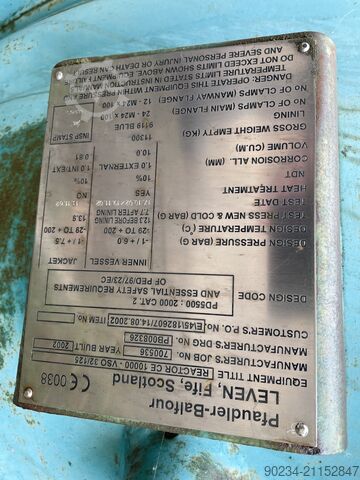 Κάθετος αντιδραστήρας Pfaudler Model CE10000 με γυάλινη επένδυση, 10.000 λίτρα Pfaudler CE10000