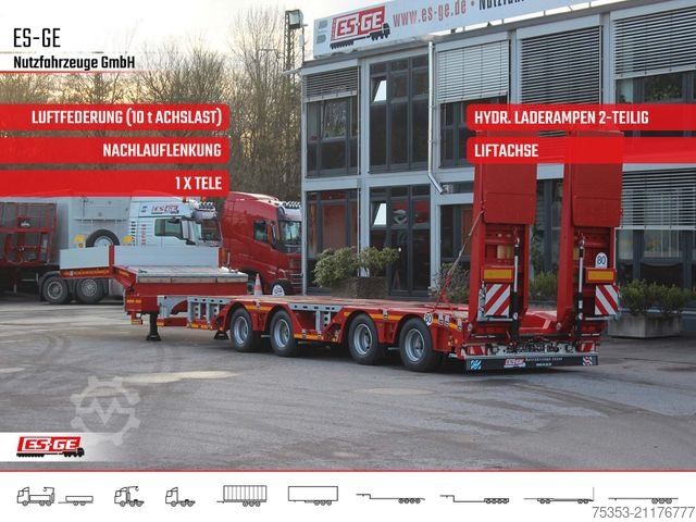 Semirremolque de plataforma baja FAYMONVILLE Multimax Satteltieflader (2+2) - nachlaufgelenkt