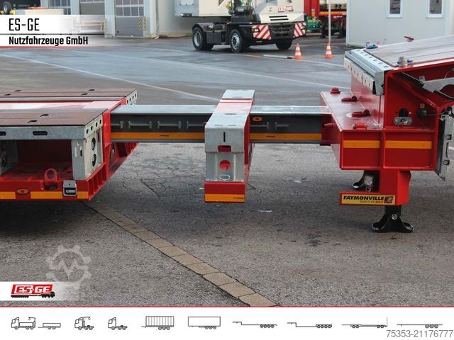 Semirremolque de plataforma baja FAYMONVILLE Multimax Satteltieflader (2+2) - nachlaufgelenkt