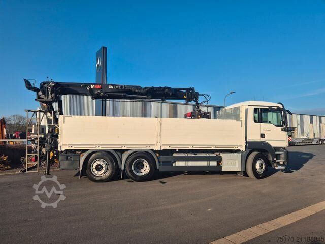 Platform trailer MAN TGS 26.460 6x2 Baustoff / Hiab 177 K