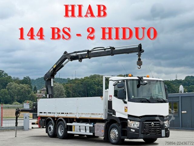 Teherautóra szerelt daru RENAULT T 380 * HIAB 144 BS - 2 HIDUO + FUNK * TOP!