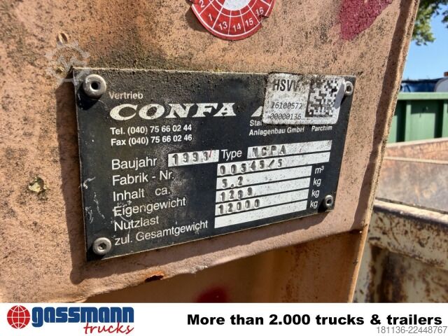 Contentor roll-off  Confa Abrollcontainer mit Flügeltür ca. 5m³,