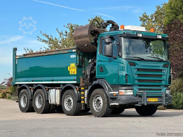 3 taraflı damper Scania G360 8x4!!Z-Kraan/KIPPER!!