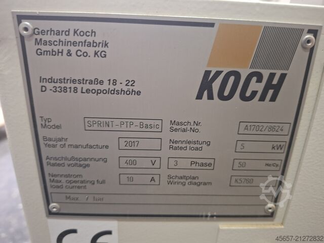 CNC deuvel boor- en insteekmachine Koch SPRINT-PTP Basic