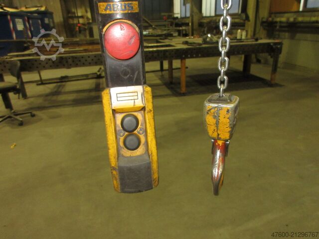 Vægmonteret svingkran Svingkran Kædetalje ABUS LW Drehkran Hallenkran Kran 125KG NL 125KG L 5m incl. Abus GM Kettenzug