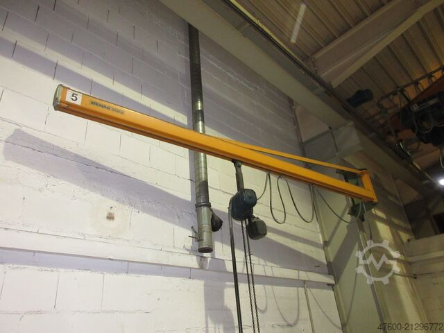 Vægmonteret svingkran Svingkran Kædetalje Demag KBK Drehkran Hallenkran Kran 250KG KBKII 4m Demag DC Kettenzug NL 250KG