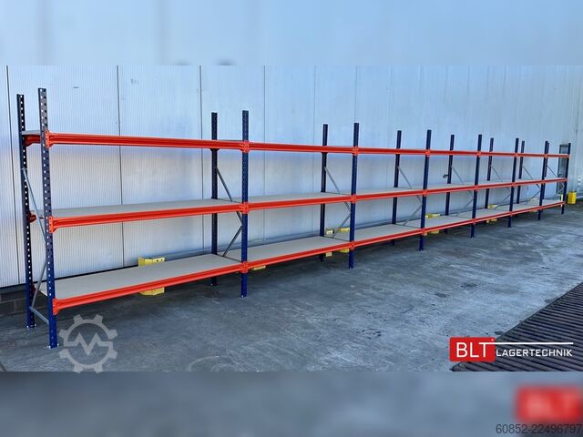 Breedvak opslagsstelling ca. 28,55 lfm. Weitspannregale H: 200 cm T: 60 cm , 400 kg Fachlast , 3 Ebenen